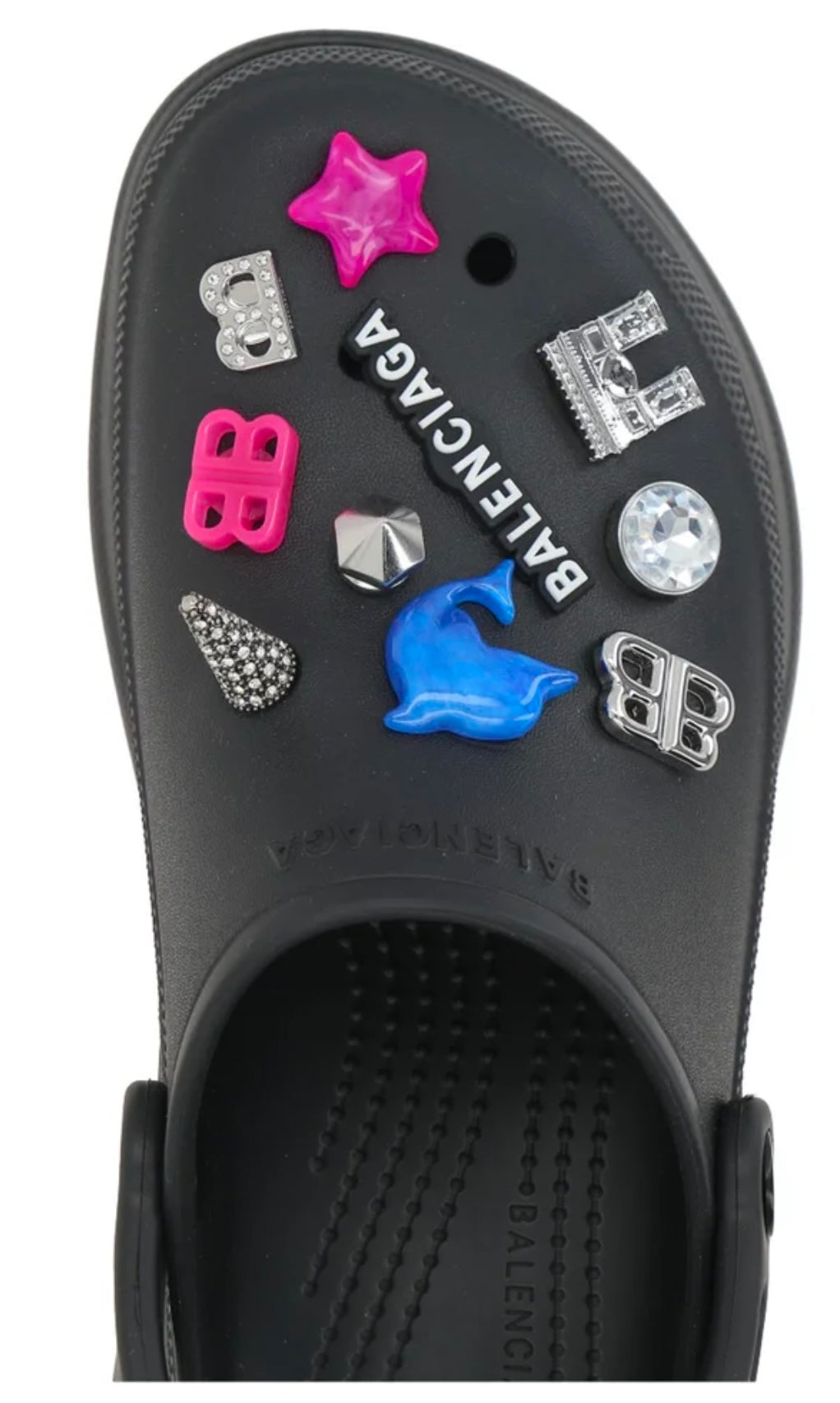 BALENCIAGA jibbtz crocs mules